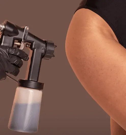 Sesión de spray tan vegano en Asunción